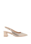 Lunar Milan Sling Back Diamante Encrusted Pumps, Gold