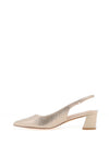 Lunar Milan Sling Back Diamante Encrusted Pumps, Gold