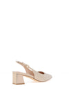 Lunar Milan Sling Back Diamante Encrusted Pumps, Gold