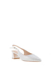 Lunar Milan Sling Back Diamante Encrusted Pumps, Silver