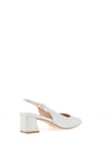 Lunar Milan Sling Back Diamante Encrusted Pumps, Silver