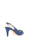 Lunar Venice Satin Brooch Heeled Shoes, Navy