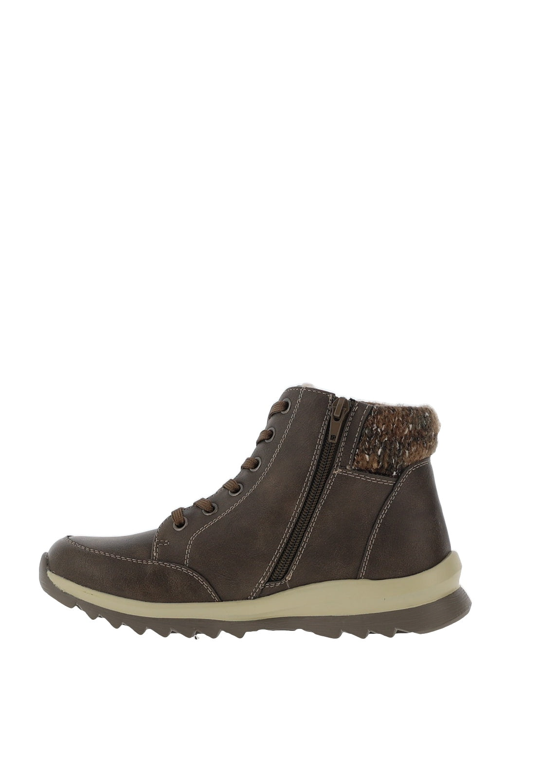 Lunar Buttermere Waterproof Knit Cuff Lace up Boots, Taupe