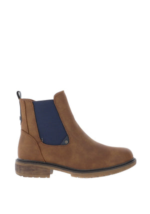 Lunar Colour Block Ankle Boots, Tan