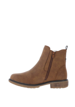 Lunar Colour Block Ankle Boots, Tan