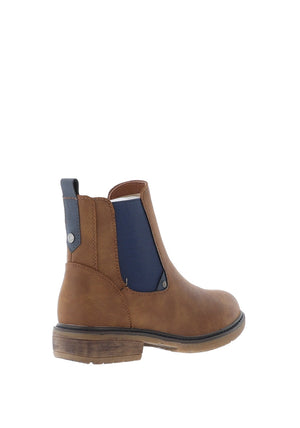 Lunar Colour Block Ankle Boots, Tan