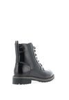 Lunar Nala Patent Lace Up Boots, Black