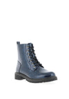 Lunar Nala Patent Lace Up Boots, Navy