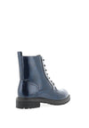 Lunar Nala Patent Lace Up Boots, Navy