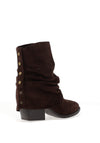 Lunar Monica Slouch Heel Boot, Brown