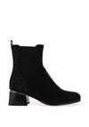 Lunar Embellished Heeled Ankle Boots, Black