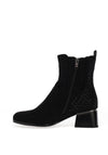 Lunar Embellished Heeled Ankle Boots, Black
