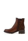 Lunar Simone Leopard Printed Ankle Boots, Tan