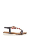 Lunar Tempo Charm Embellished Sandals, Pewter