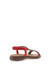 Lunar Ravello T-Bar Diamante Sandals, Red