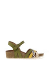 Lunar Selina Multi Strap Sandals, Green