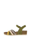 Lunar Selina Multi Strap Sandals, Green