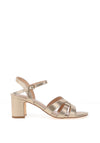 Lunar Utah Metallic Shimmer Strappy Heeled Sandals, Gold