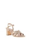 Lunar Utah Metallic Shimmer Strappy Heeled Sandals, Gold