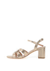 Lunar Utah Metallic Shimmer Strappy Heeled Sandals, Gold