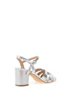 Lunar Utah Metallic Shimmer Strappy Heeled Sandals, Silver