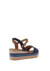 Lunar Britt Woven Wedge Sandals, Navy
