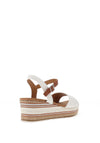 Lunar Britt Woven Wedge Sandals, White