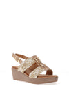 Lunar Jamie Woven T Bar Sandals, Beige