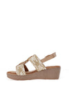 Lunar Jamie Woven T Bar Sandals, Beige