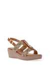 Lunar Jamie Woven T Bar Sandals, Tan