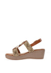 Lunar Jamie Woven T Bar Sandals, Tan