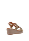 Lunar Jamie Woven T Bar Sandals, Tan