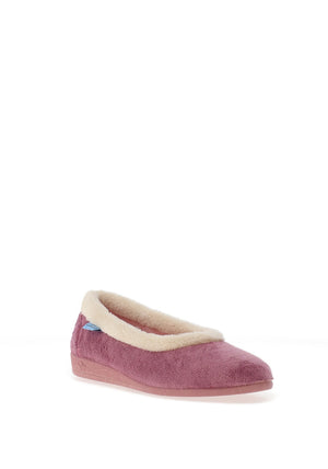 Lunar Mabel Faux Fur Trim Slippers, Purple