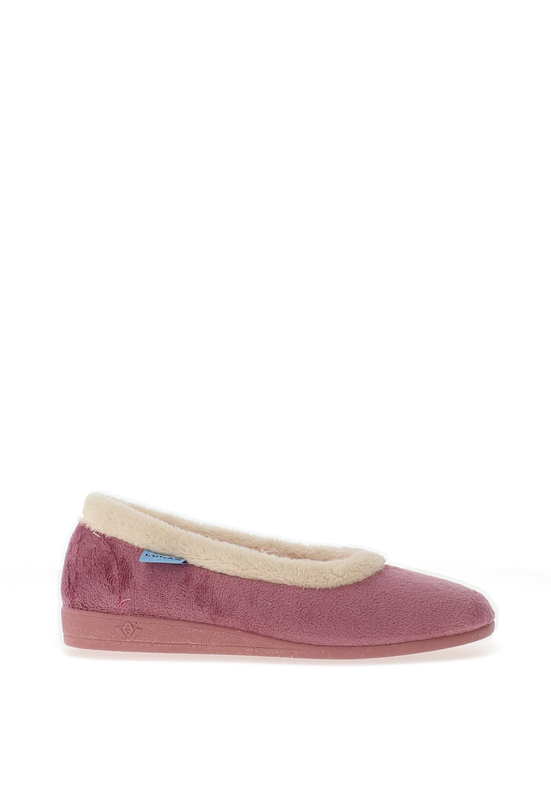 Lunar Mabel Faux Fur Trim Slippers, Purple