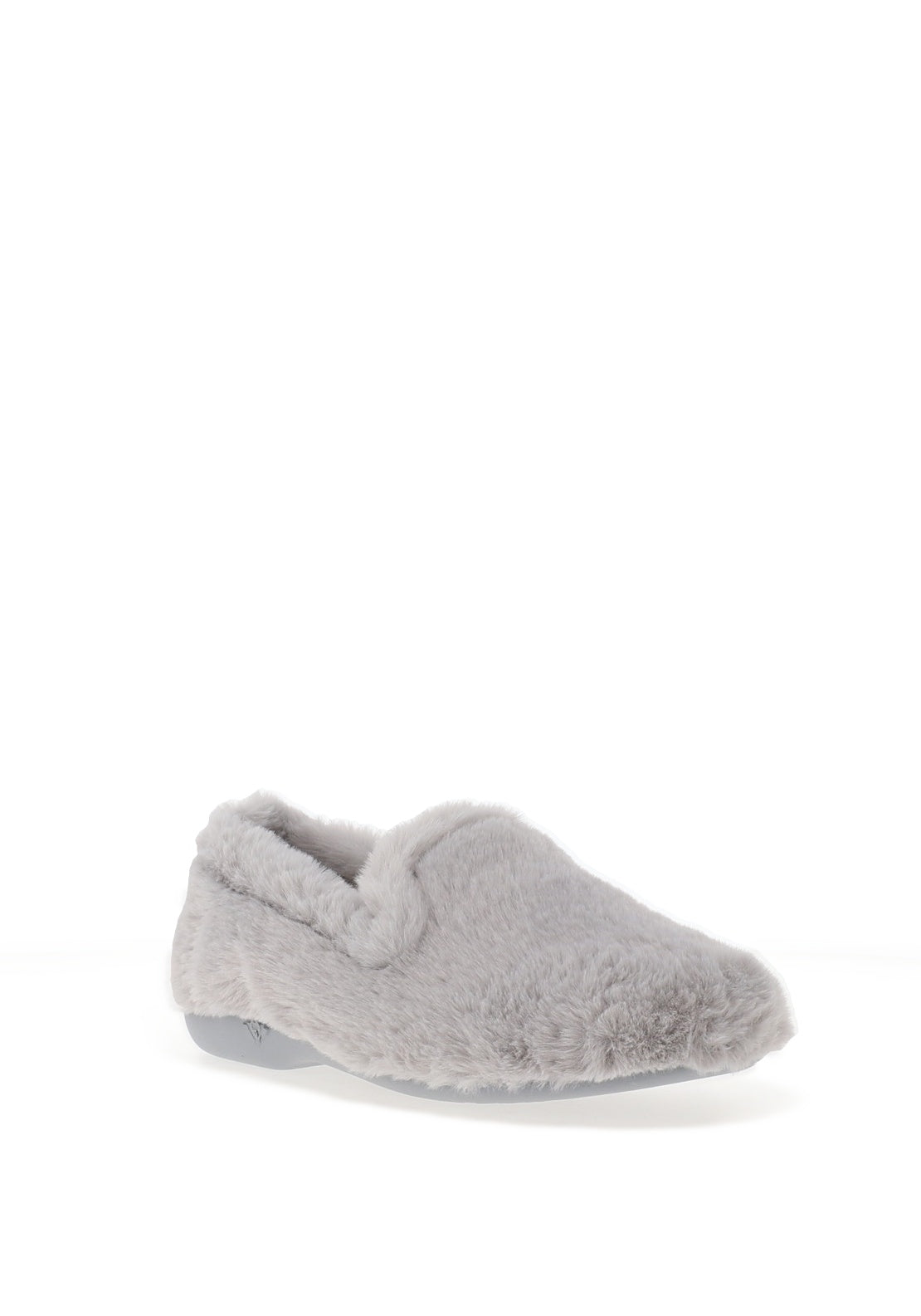 Lunar Bella Faux Fur Slippers, Grey