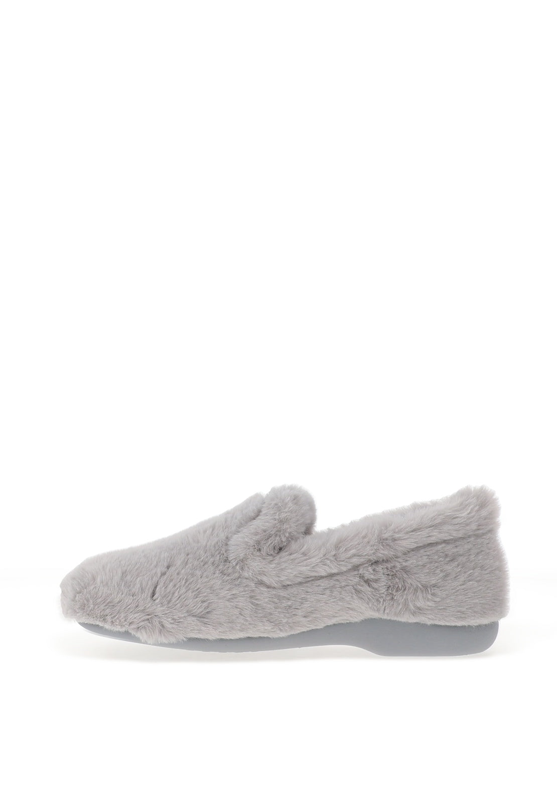 Lunar Bella Faux Fur Slippers, Grey
