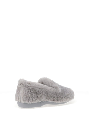 Lunar Bella Faux Fur Slippers, Grey