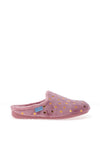 Lunar Cerys Faux Fur Heart Slippers, Pink