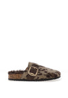 Lunar Animal Fleece Lined Mule Slipper, Brown