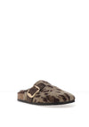 Lunar Animal Fleece Lined Mule Slipper, Brown