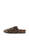 Lunar Animal Fleece Lined Mule Slipper, Brown