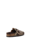 Lunar Animal Fleece Lined Mule Slipper, Brown