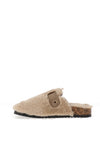 Lunar Fleece Lined Mule Slipper, Beige