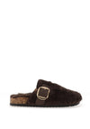 Lunar Fleece Lined Mule Slipper, Brown