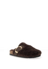 Lunar Fleece Lined Mule Slipper, Brown