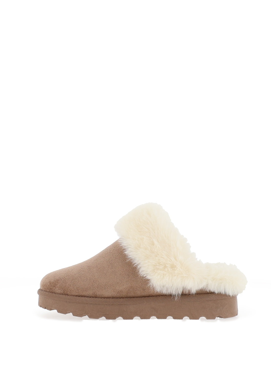 Lunar Nevis Faux Fur Lined Mules, Taupe