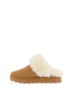 Lunar Nevis Faux Fur Lined Mules, Tan