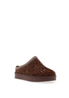 Lunar Selena Cheetah Printed Mule Slipper, Brown