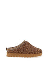 Lunar Selena Cheetah Printed Mule Slipper, Tan