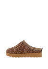 Lunar Selena Cheetah Printed Mule Slipper, Tan